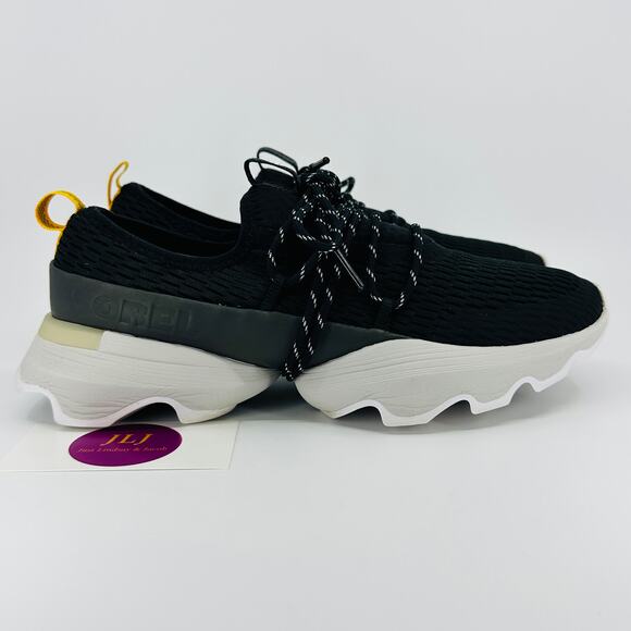 Sorel Women's Kinetic Impact Lace Sneakers Black/White NL4694-010 Size 8.5 - Picture 1 of 11